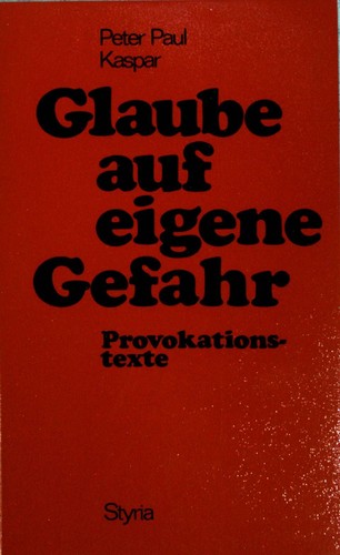 Glaube auf eigene gefahr - eigene,