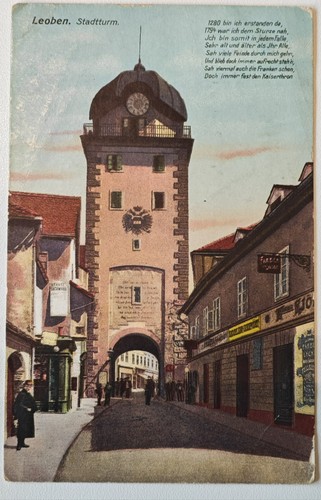 Leoben stadtturm steiermark - ak,